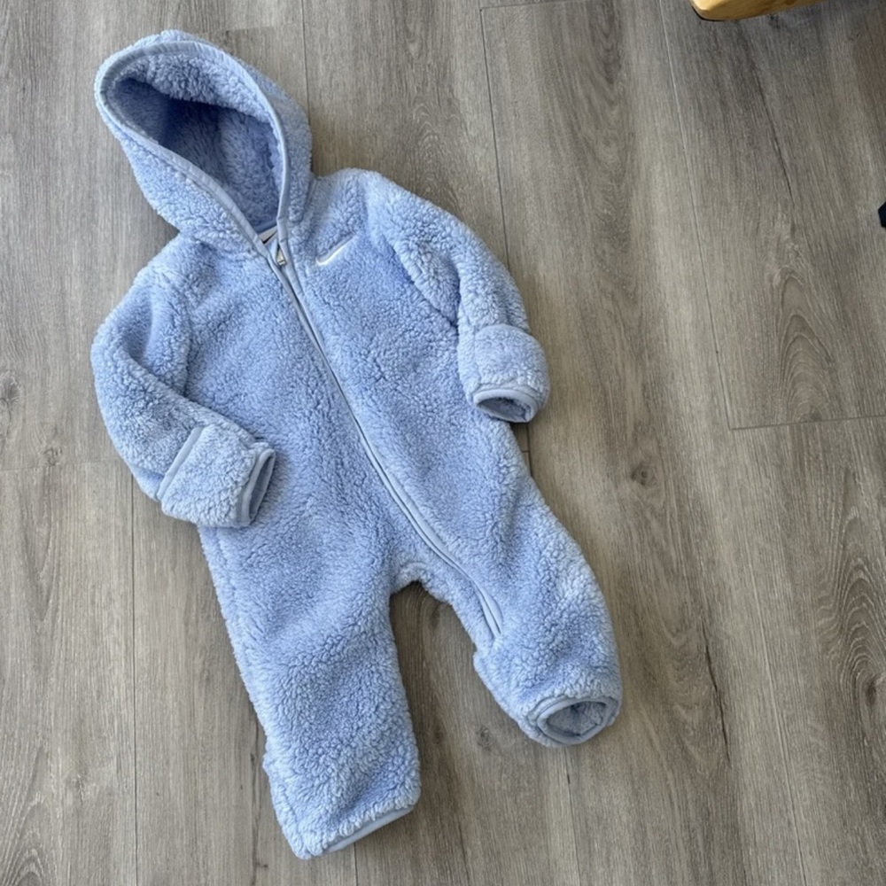 Nike Teddy Fleece Full Zip Convertible Coverall Size 6M NEW